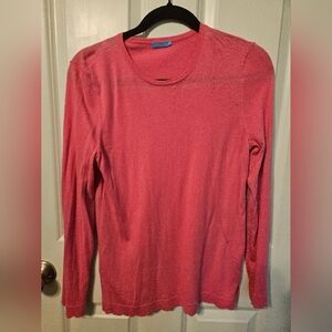 J. McLaughlin Cashmere Blend Scallop Edge Longsleeve